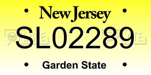 SL02289 New Jersey License Plate