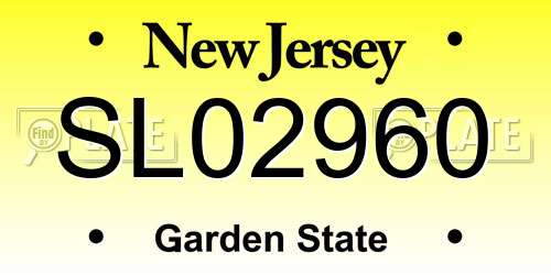 SL02960 New Jersey License Plate