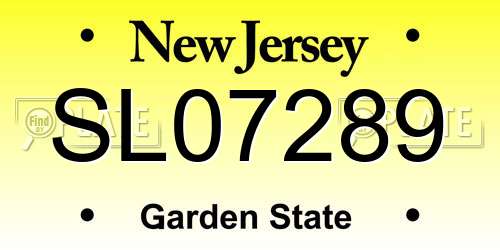 SL07289 New Jersey License Plate