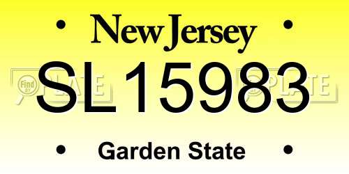 SL15983 New Jersey License Plate