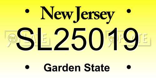 SL25019 New Jersey License Plate