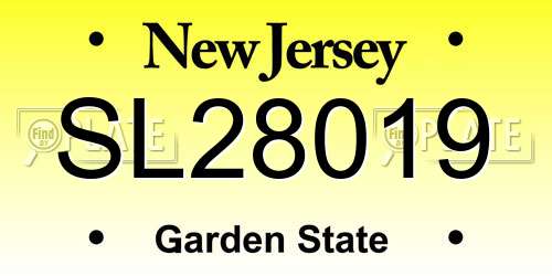 SL28019 New Jersey License Plate
