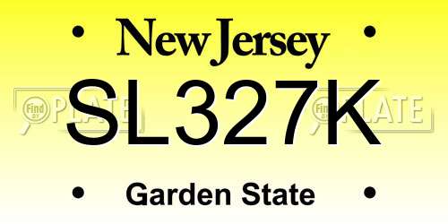 SL327K New Jersey License Plate