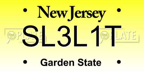 SL3L1T New Jersey License Plate