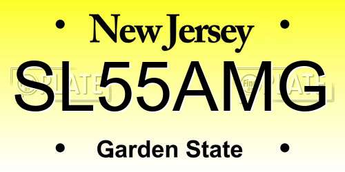 SL55AMG New Jersey License Plate
