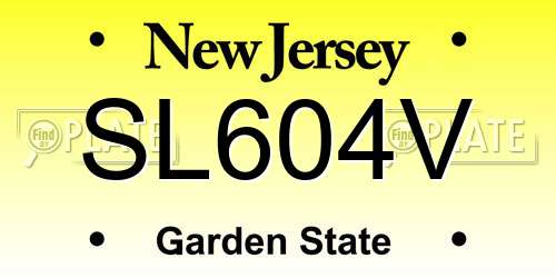 SL604V New Jersey License Plate