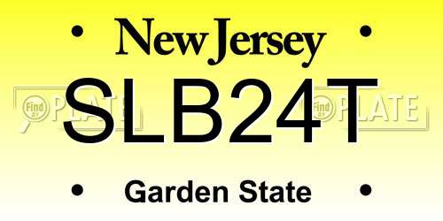 SLB24T New Jersey License Plate
