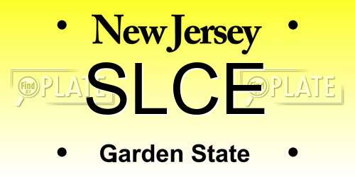 SLCE New Jersey License Plate