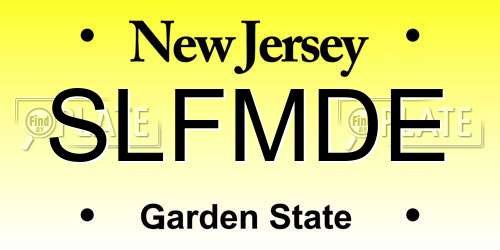 SLFMDE New Jersey License Plate