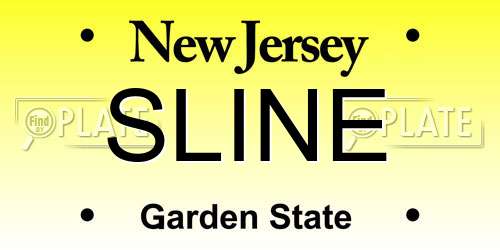 SLINE New Jersey License Plate