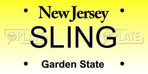 SLING New Jersey License Plate