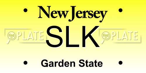 SLK New Jersey License Plate