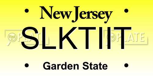 SLKTIIT New Jersey License Plate