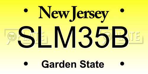 SLM35B New Jersey License Plate