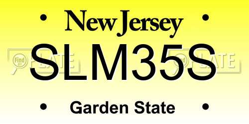 SLM35S New Jersey License Plate