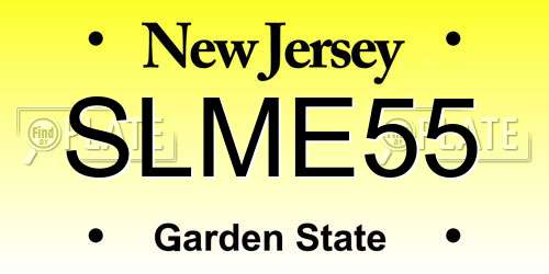 SLME55 New Jersey License Plate