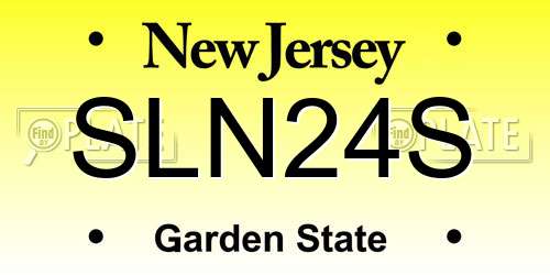 SLN24S New Jersey License Plate