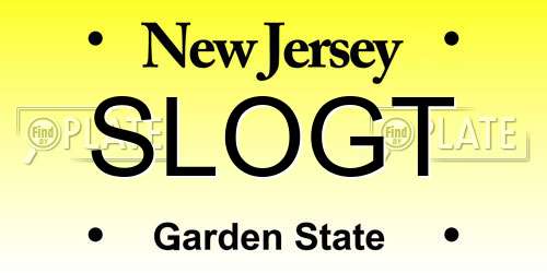 SLOGT New Jersey License Plate
