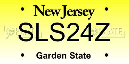 SLS24Z New Jersey License Plate