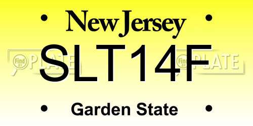 SLT14F New Jersey License Plate