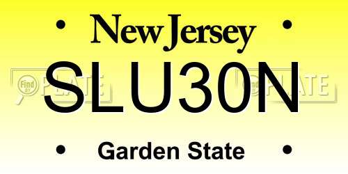 SLU30N New Jersey License Plate