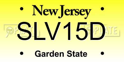 SLV15D New Jersey License Plate