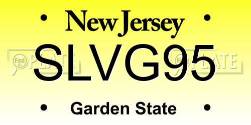 SLVG95 New Jersey License Plate