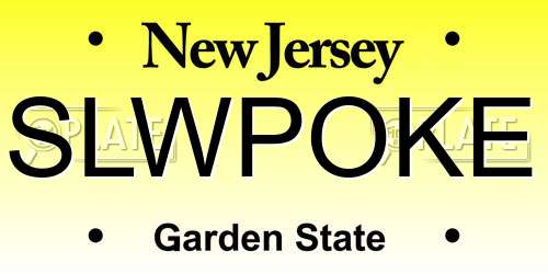 SLWPOKE New Jersey License Plate