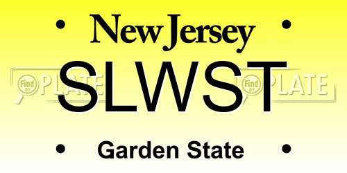 SLWST New Jersey License Plate