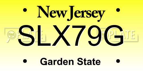 SLX79G New Jersey License Plate