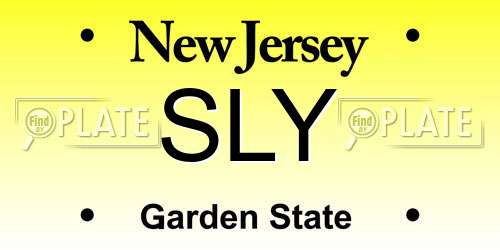 SLY New Jersey License Plate