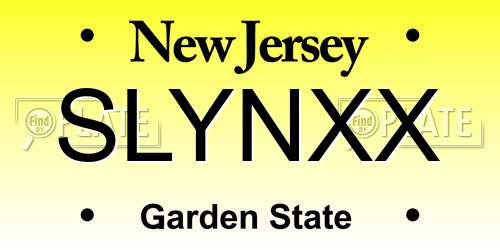 SLYNXX New Jersey License Plate