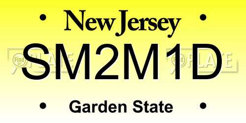 SM2M1D New Jersey License Plate