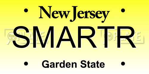 SMARTR New Jersey License Plate