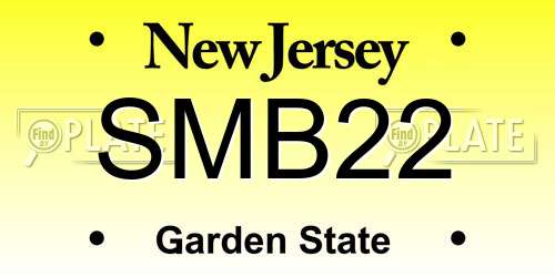SMB22 New Jersey License Plate