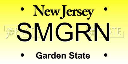 SMGRN New Jersey License Plate