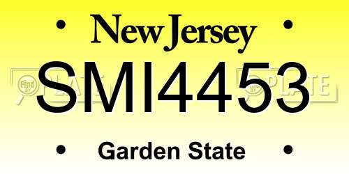 SMI4453 New Jersey License Plate