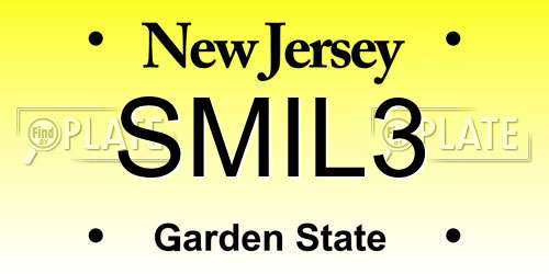SMIL3 New Jersey License Plate