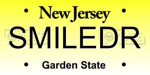 SMILEDR New Jersey License Plate