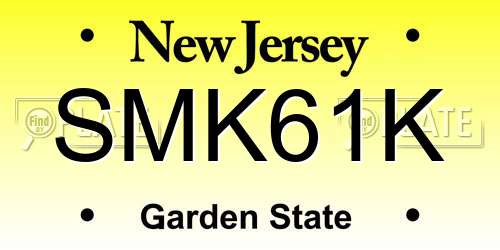 SMK61K New Jersey License Plate