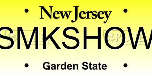 SMKSHOW New Jersey License Plate