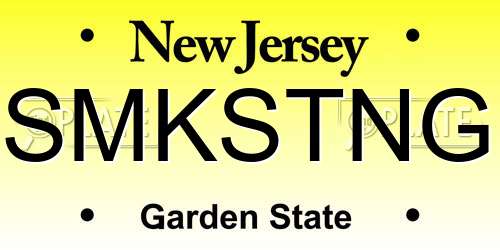 SMKSTNG New Jersey License Plate