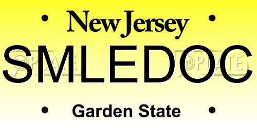 SMLEDOC New Jersey License Plate