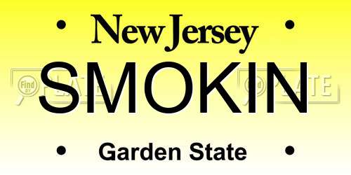 SMOKIN New Jersey License Plate