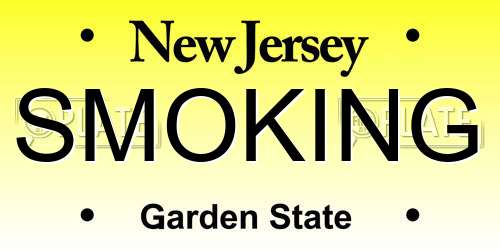 SMOKING New Jersey License Plate
