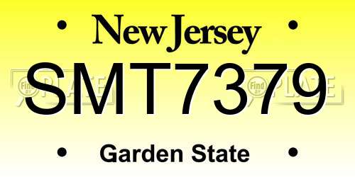 SMT7379 New Jersey License Plate