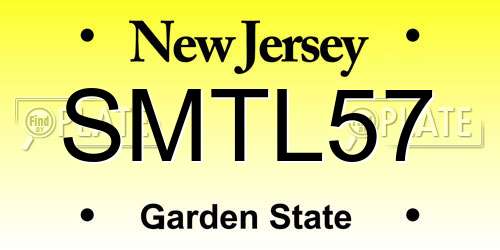SMTL57 New Jersey License Plate