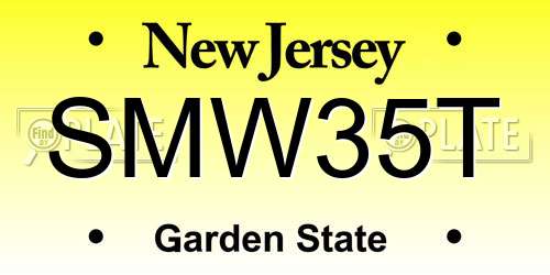 SMW35T New Jersey License Plate
