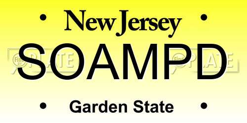 SOAMPD New Jersey License Plate