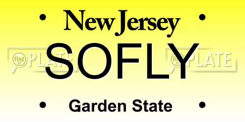 SOFLY New Jersey License Plate
